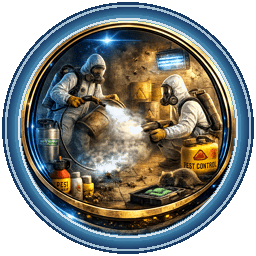 Desinfekta, skordýraeyðing, og rottueyðing logo